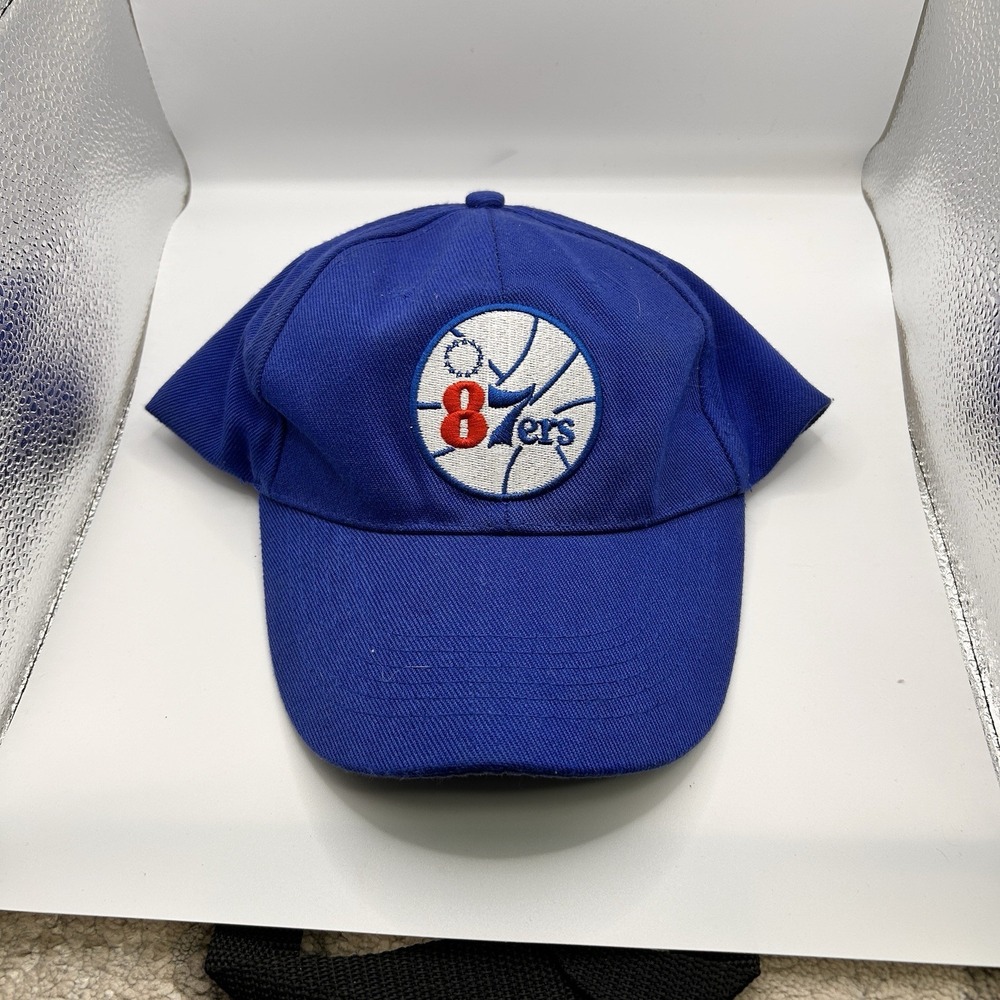 Rare Philadelphia 87ers Size‎ Small Hat Cap Blue Strap Back NBA